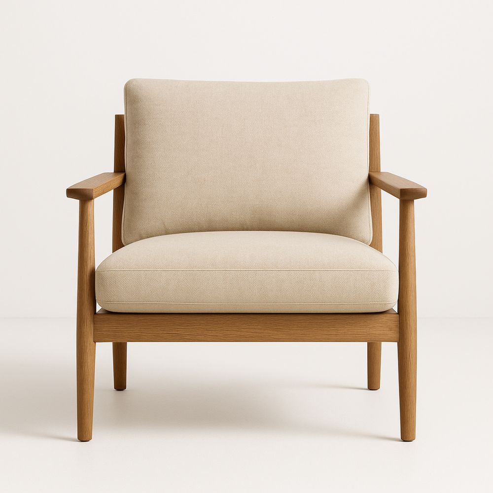 Nojatuoli tammi beige pellavasekoite-Pureauroravital