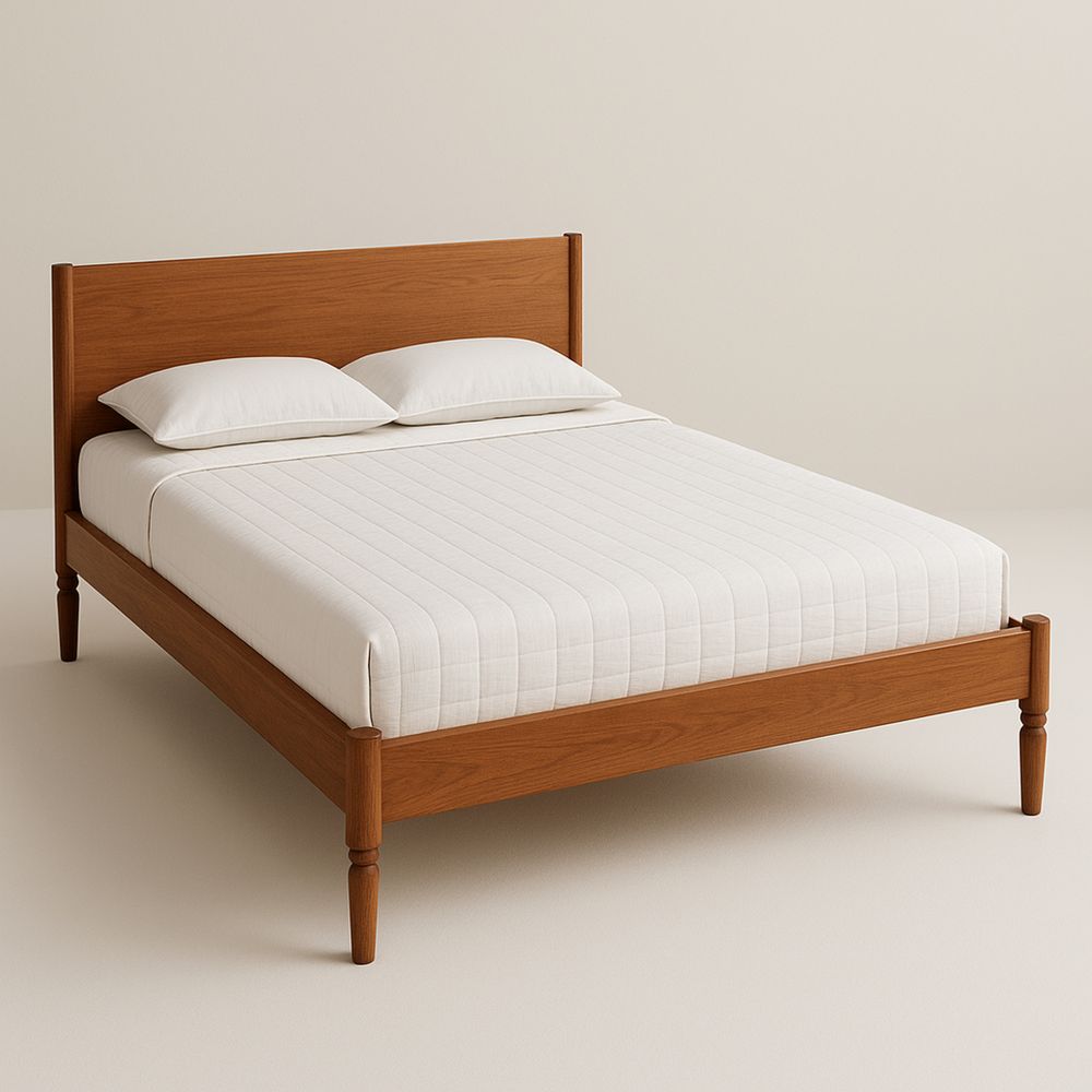 Massiivipuu Sänky Vaaleat Liinavaatteet 200 cm x 160 cm-Pureauroravital