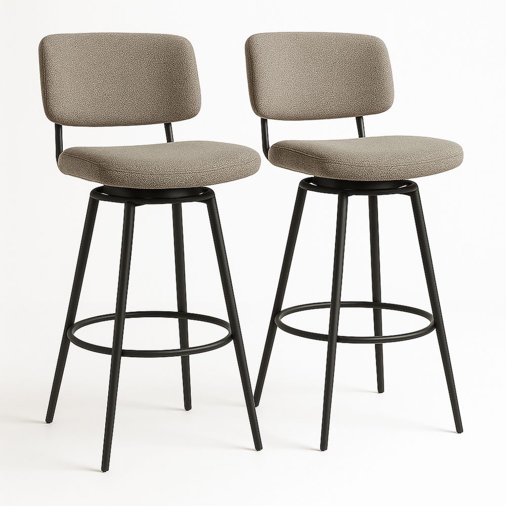 Kaksiosainen baarituolipari, metallikehikko-Pureauroravital