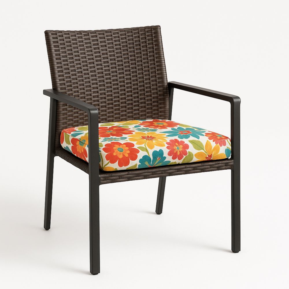 Ulkotuoli Alumiinirunko Polyrottinki Kukkakuvioitu Istuintyyny-Pureauroravital