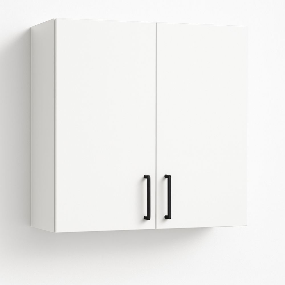 MDF-seinäkaappi metallikahvalla, valkoinen 80 cm x 70 cm x 35 cm-Pureauroravital