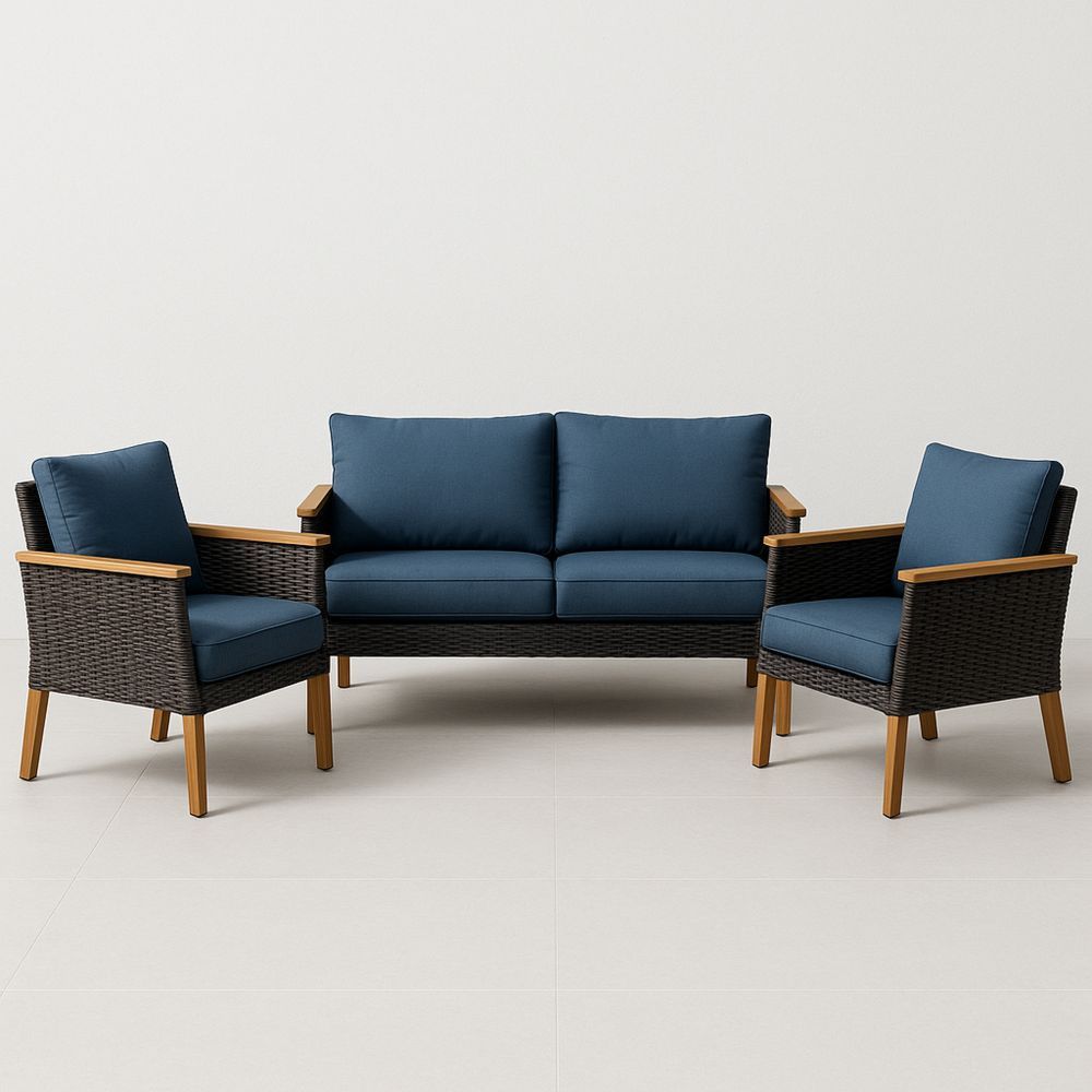 Polyrottinki Ulkokalustesetti Sininen-Pureauroravital