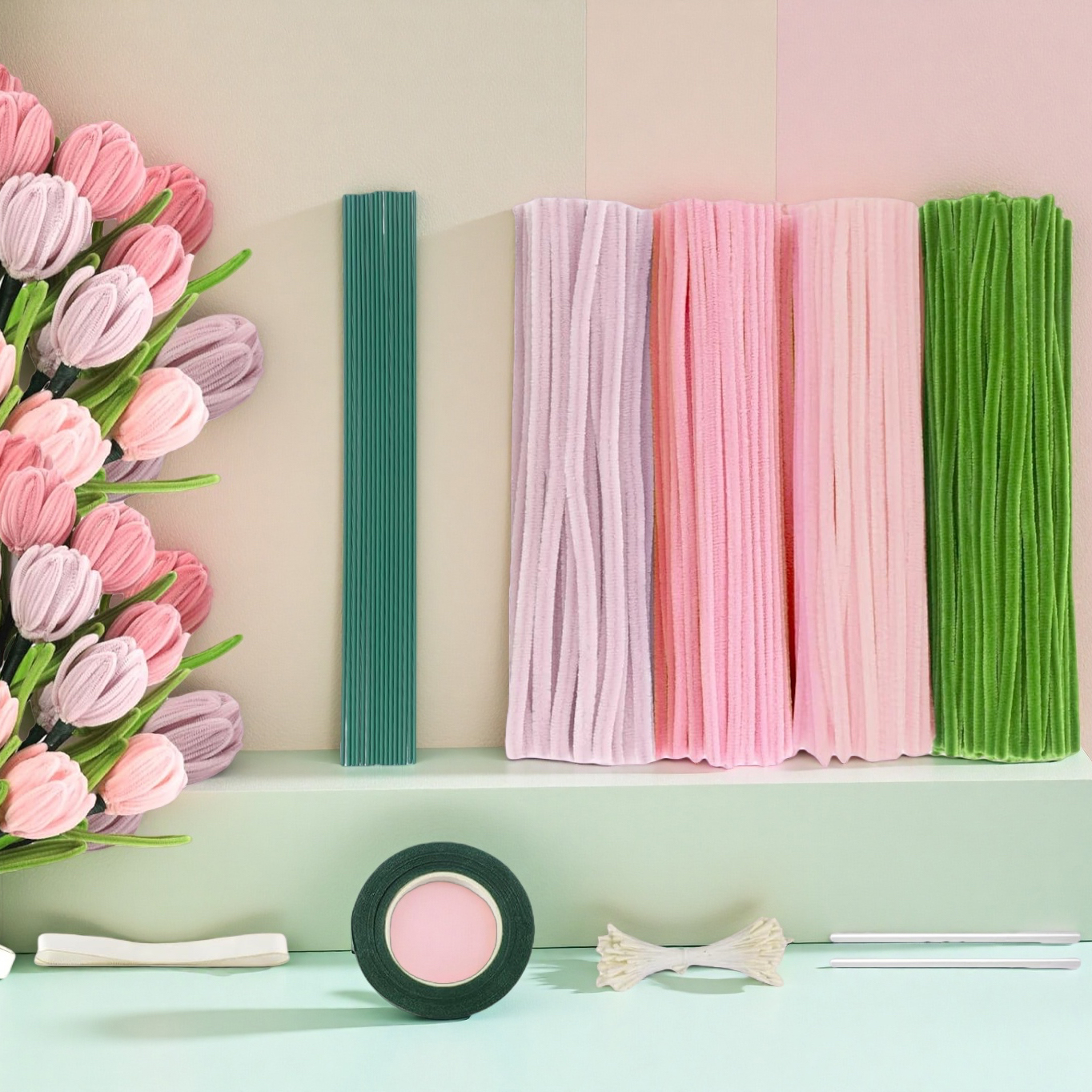 400PCS Pipe Cleaners for DIY Flower
