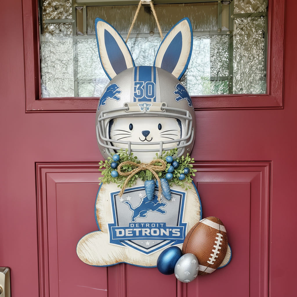 🐰🏈 Easter Football Bunny Door Hanger