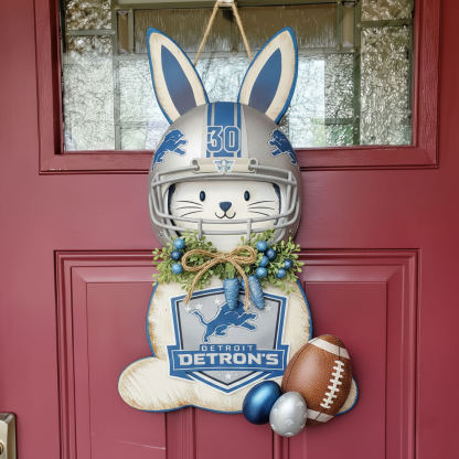 🐰🏈 Easter Football Bunny Door Hanger