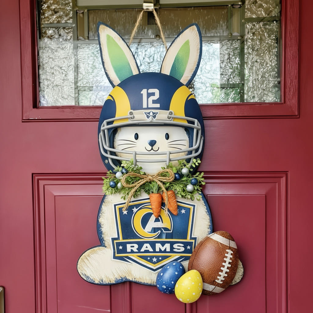 🐰🏈 Easter Football Bunny Door Hanger