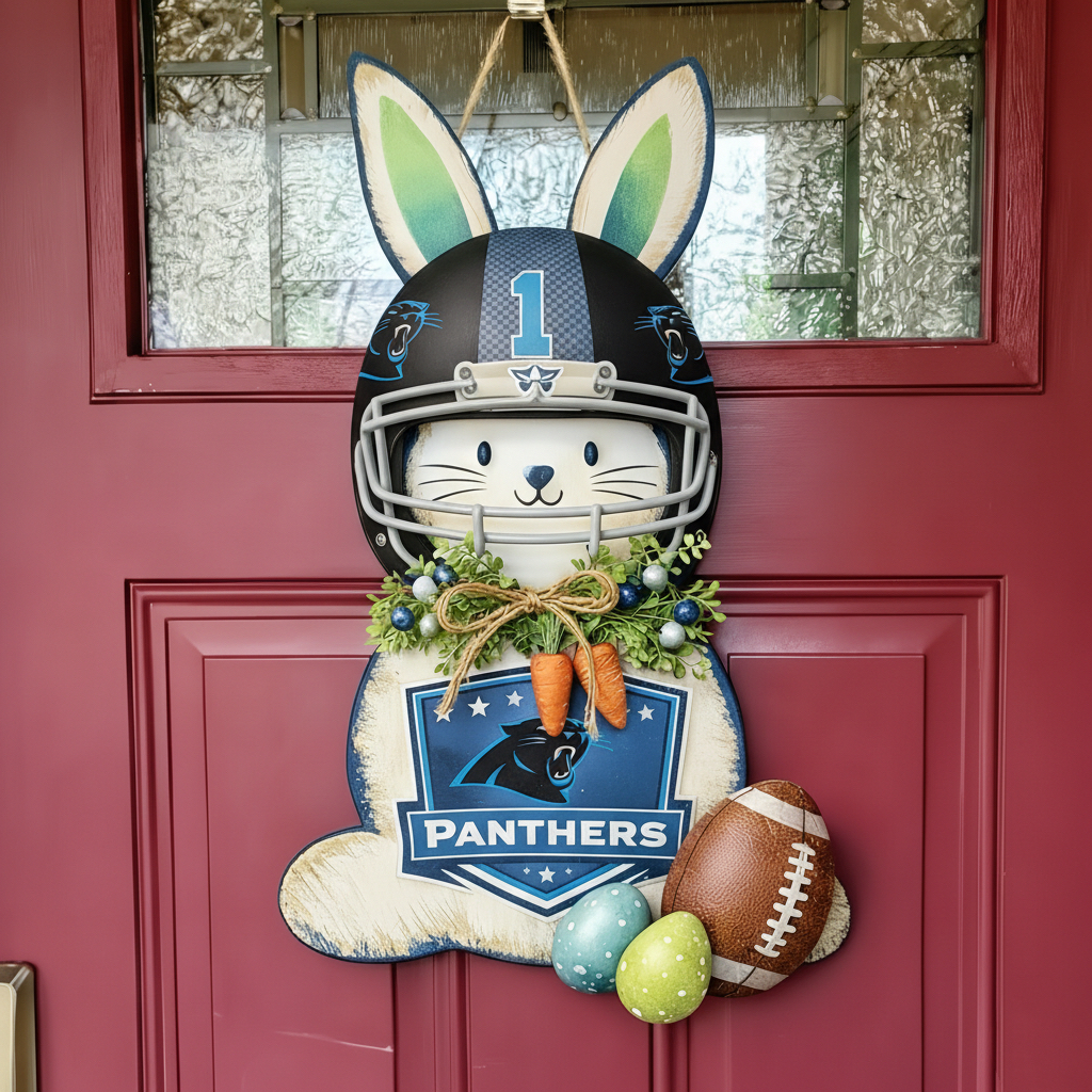 🐰🏈 Easter Football Bunny Door Hanger