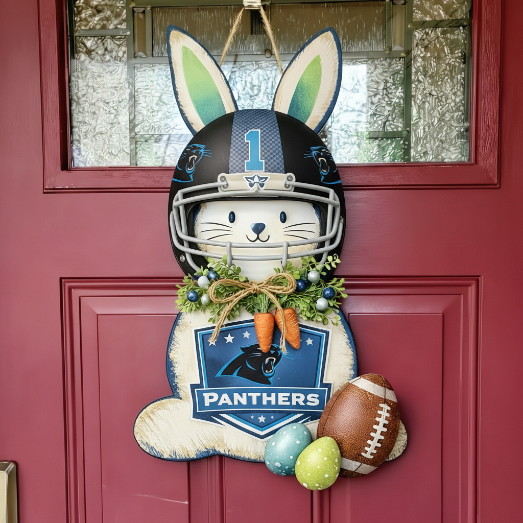 🐰🏈 Easter Football Bunny Door Hanger