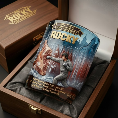 The Rocky 50th Anniversary Glass