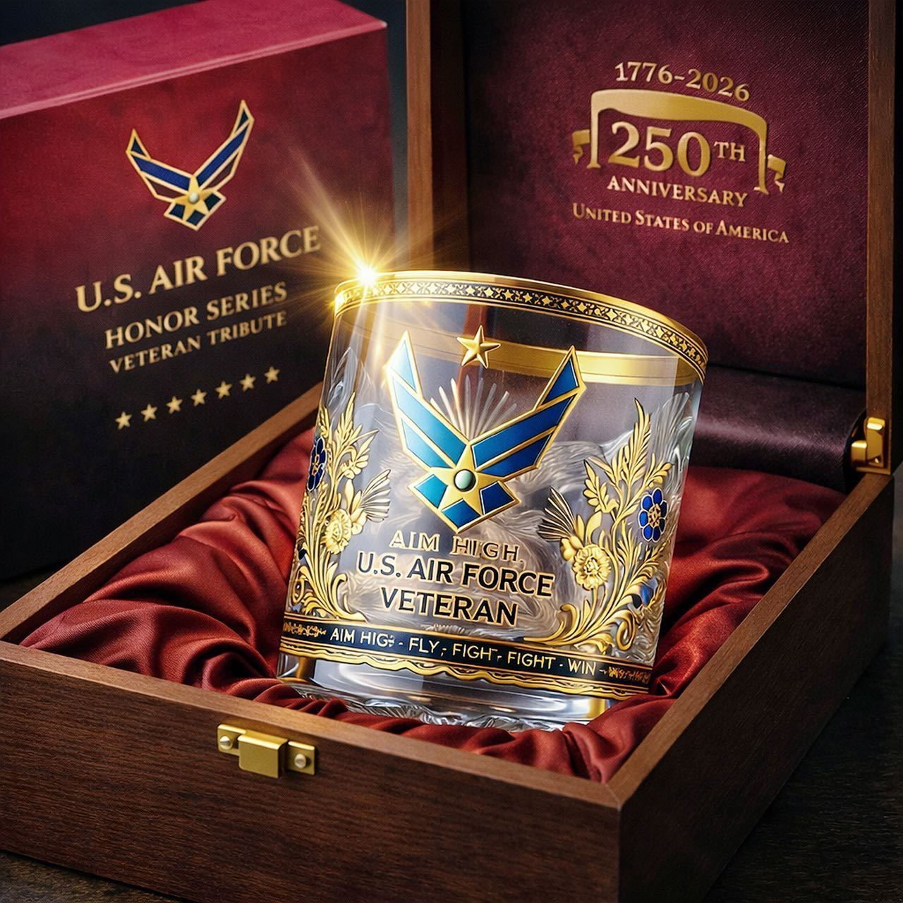 Patriot Tribute 250th Anniversary Glass