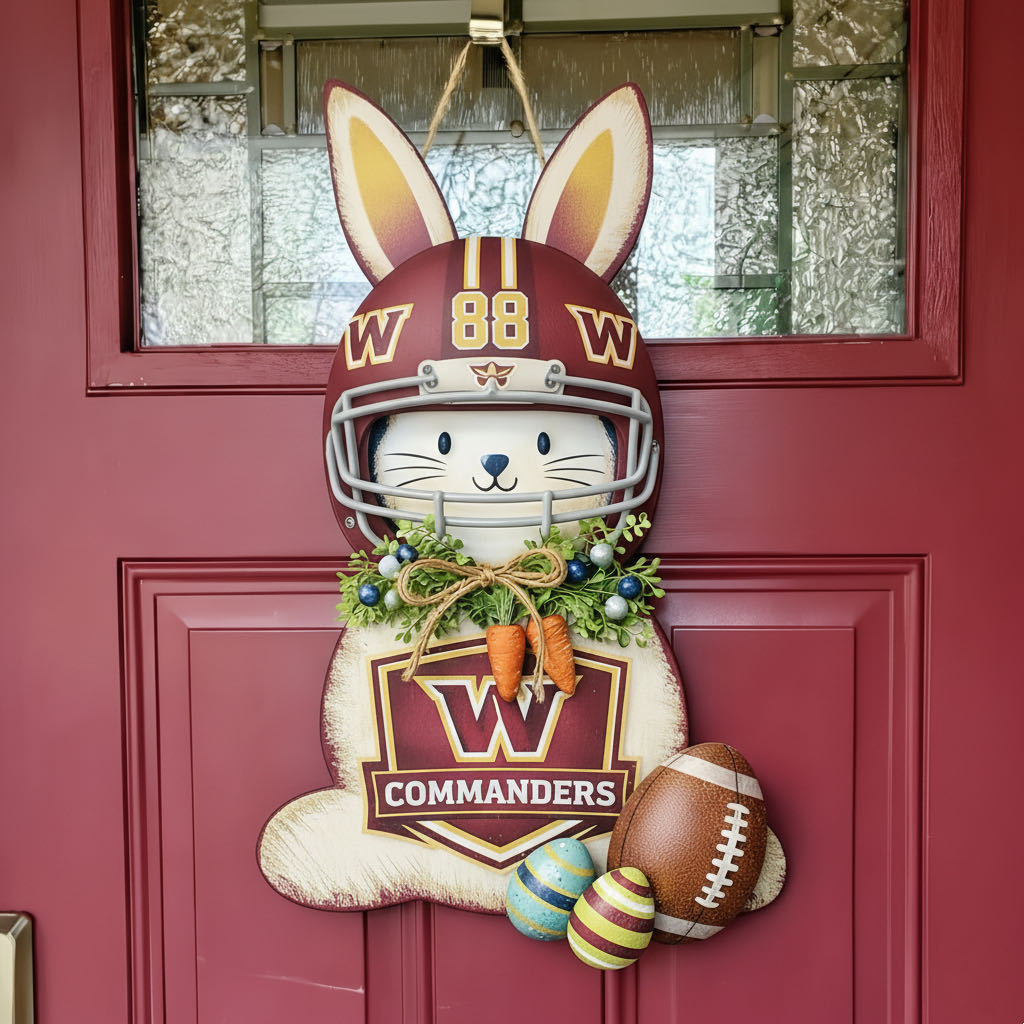 🐰🏈 Easter Football Bunny Door Hanger