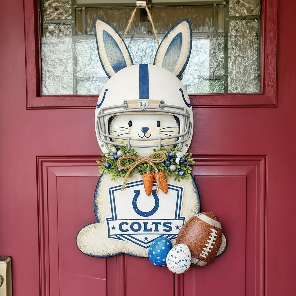 🐰🏈 Easter Football Bunny Door Hanger