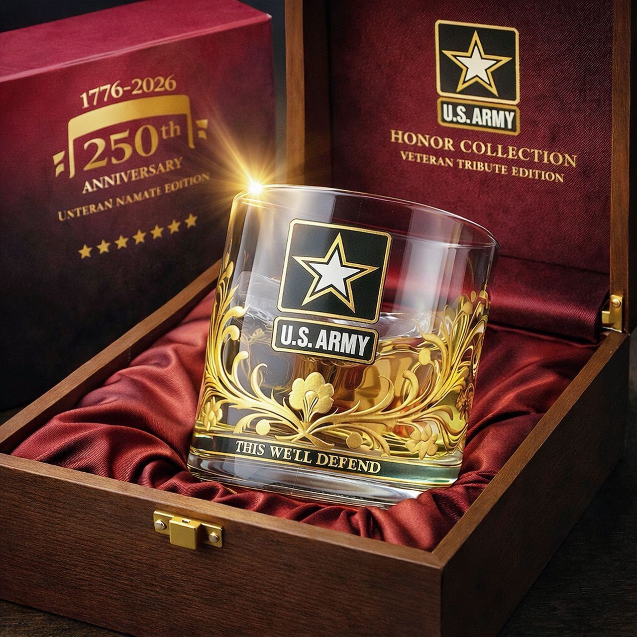 Patriot Tribute 250th Anniversary Glass