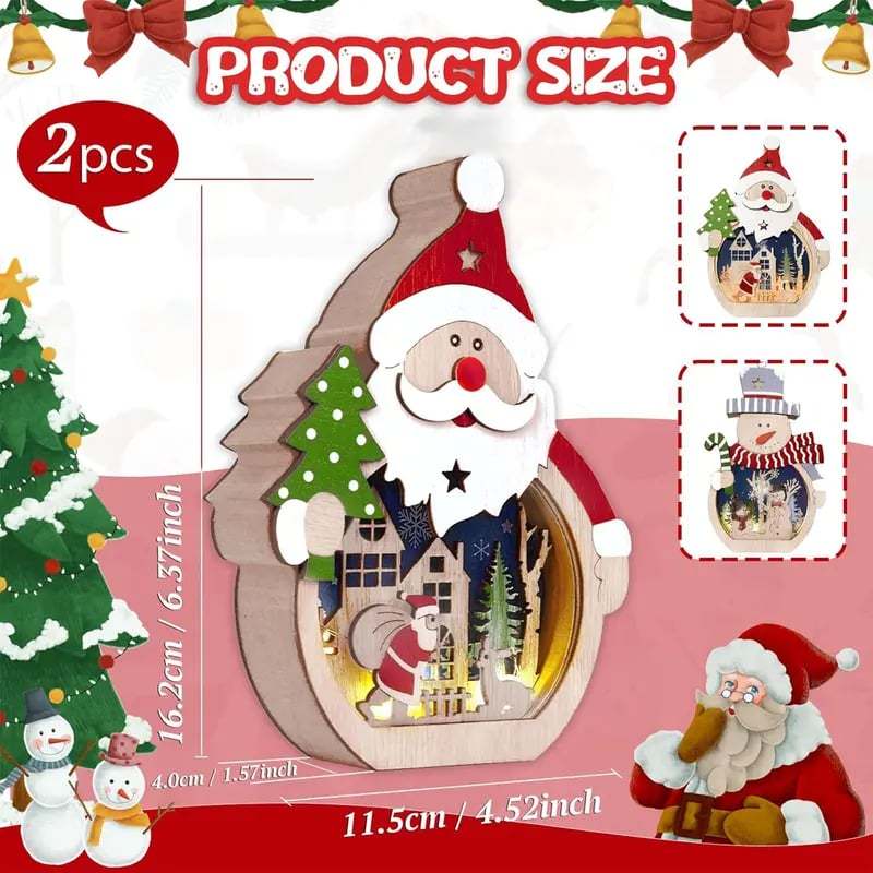 🎅Christmas Snowman & Santa Claus Night Light Decorations Indoor for Home Decor ,Christmas Decorations 2026