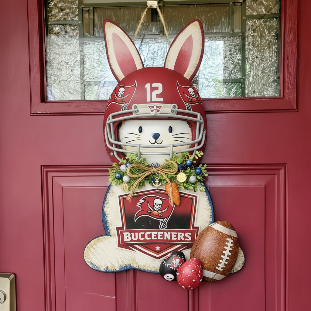 🐰🏈 Easter Football Bunny Door Hanger
