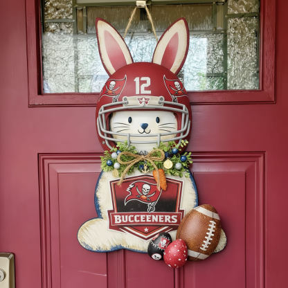 🐰🏈 Easter Football Bunny Door Hanger