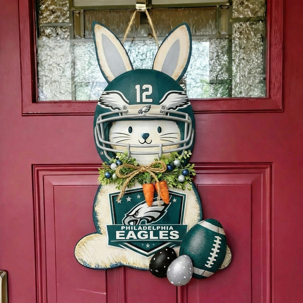 🐰🏈 Easter Football Bunny Door Hanger