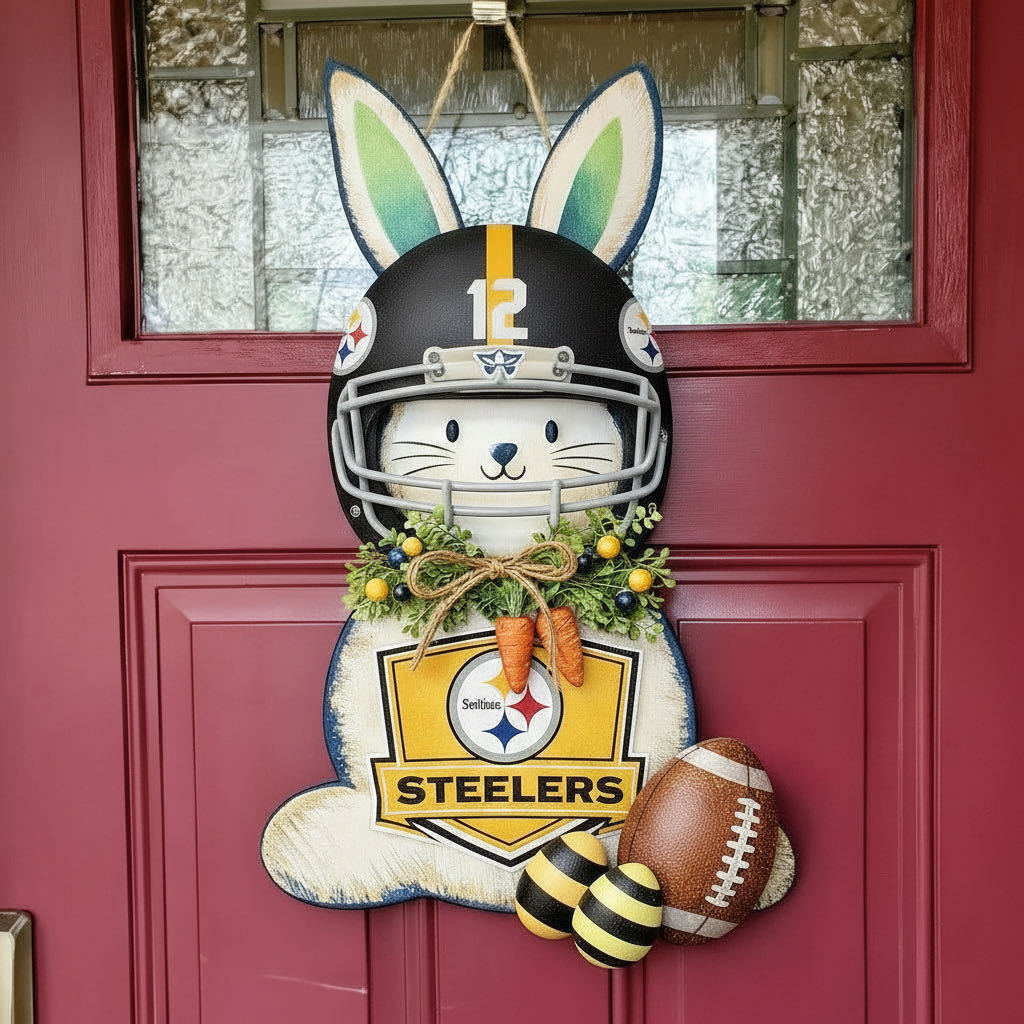 🐰🏈 Easter Football Bunny Door Hanger