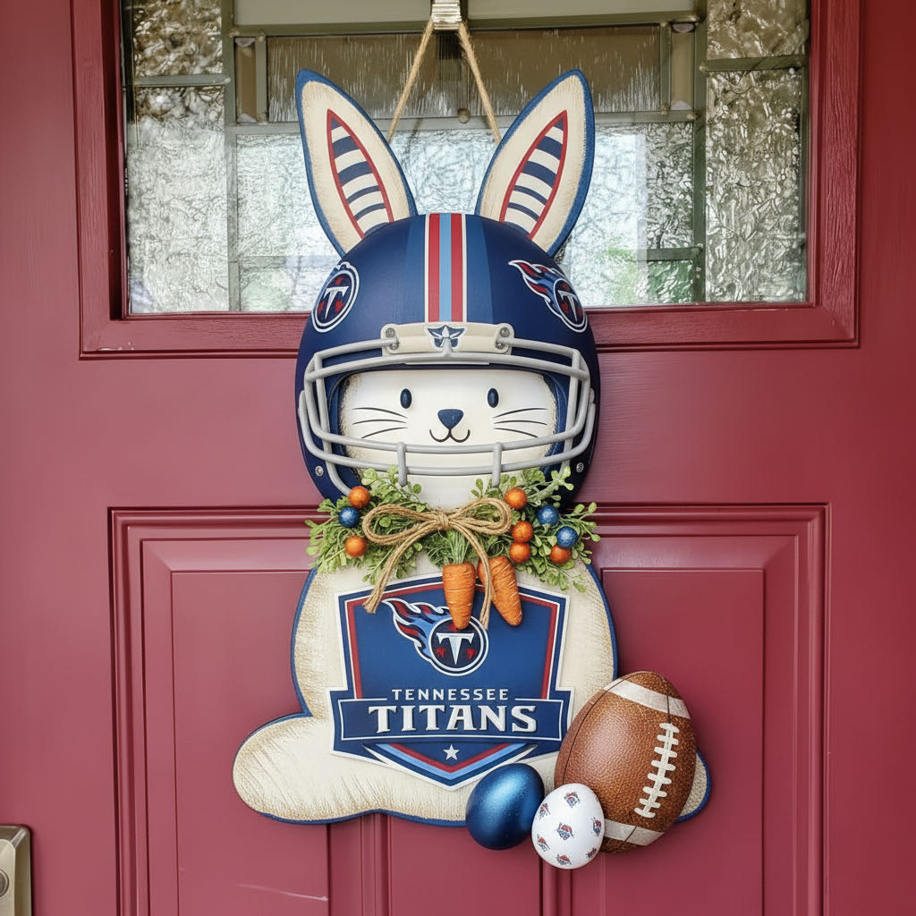 🐰🏈 Easter Football Bunny Door Hanger