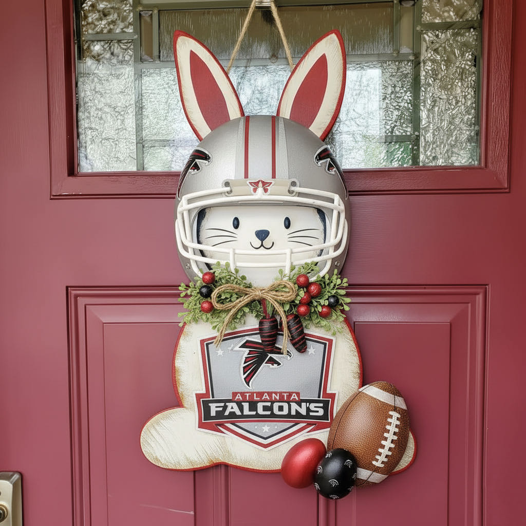 🐰🏈 Easter Football Bunny Door Hanger