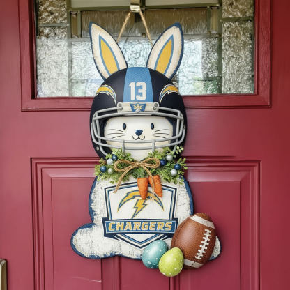 🐰🏈 Easter Football Bunny Door Hanger