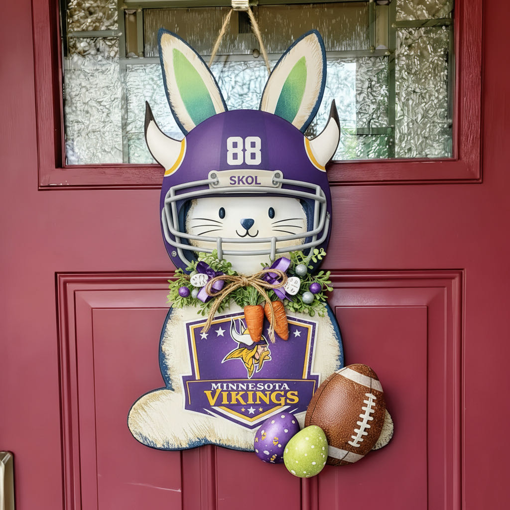 🐰🏈 Easter Football Bunny Door Hanger
