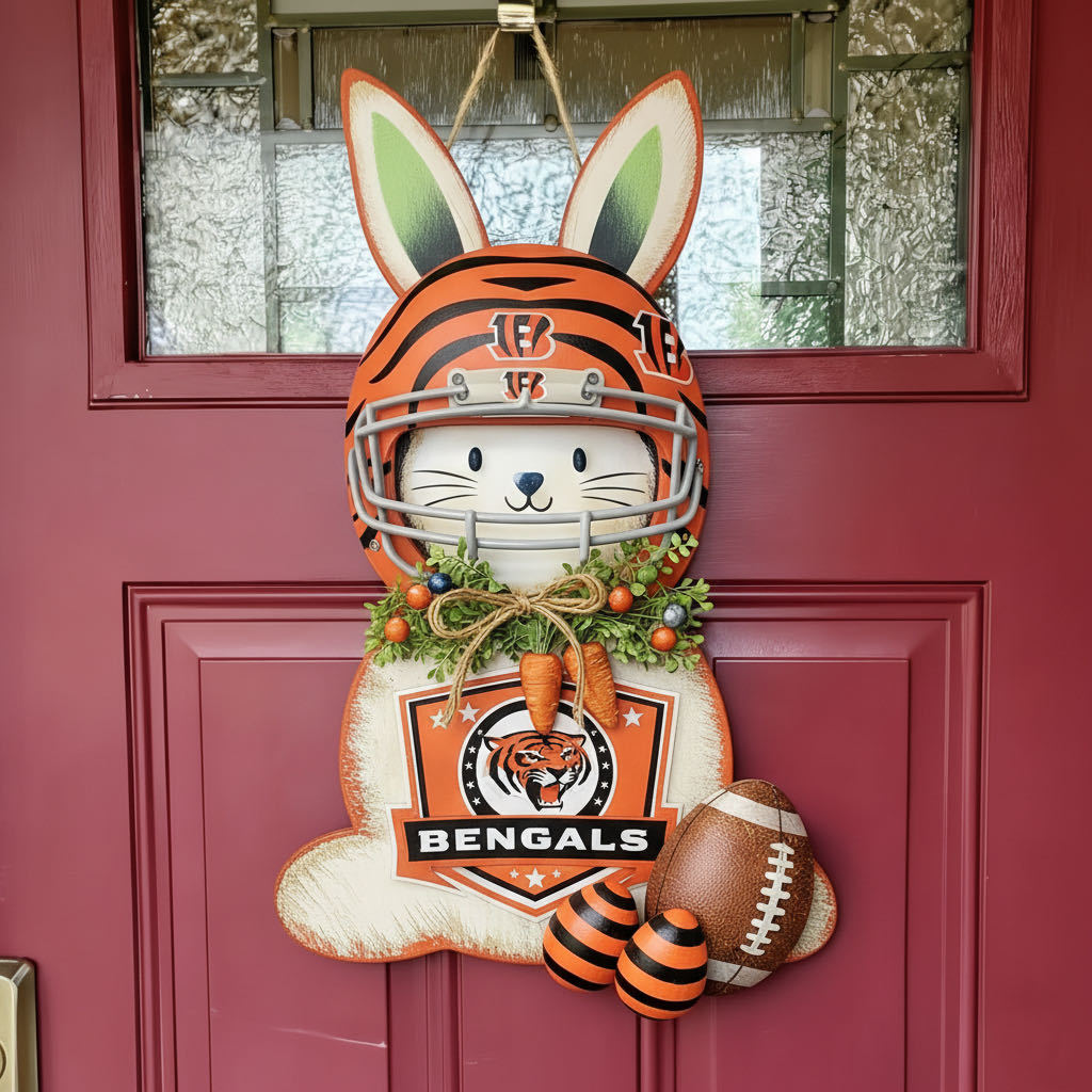 🐰🏈 Easter Football Bunny Door Hanger