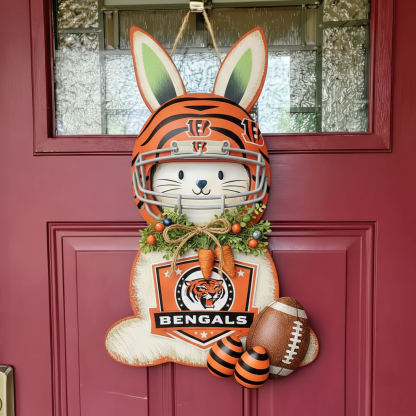 🐰🏈 Easter Football Bunny Door Hanger