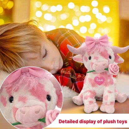 🐮Adorable Pink Highland Cow Plush