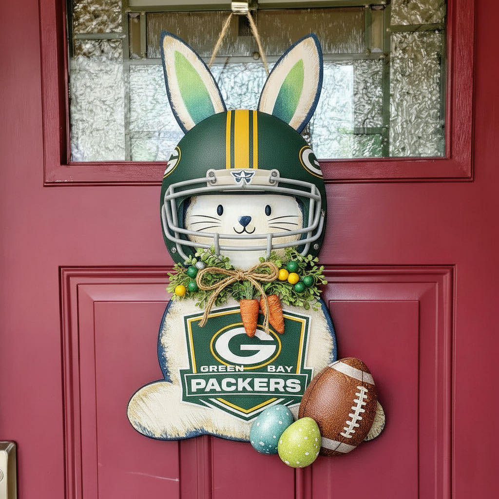 🐰🏈 Easter Football Bunny Door Hanger