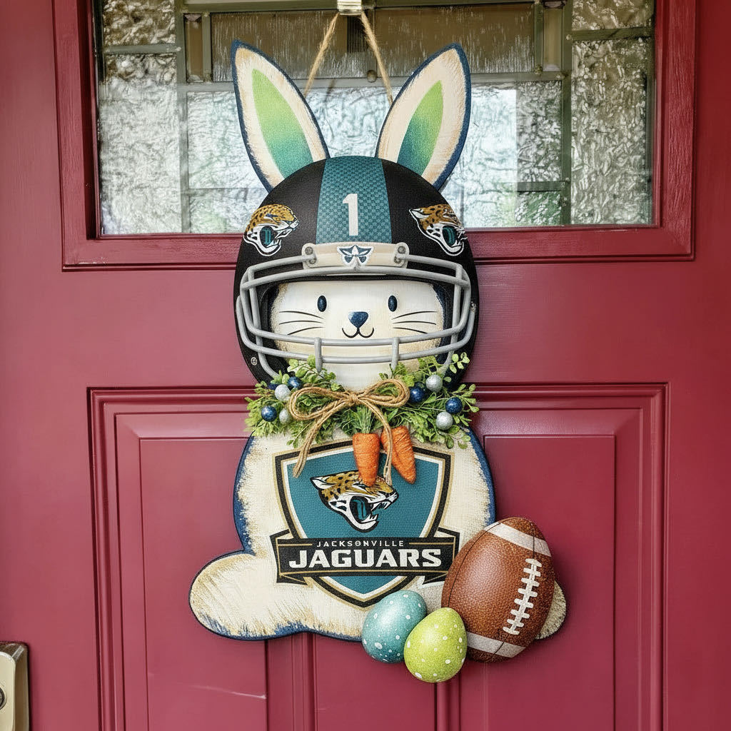 🐰🏈 Easter Football Bunny Door Hanger
