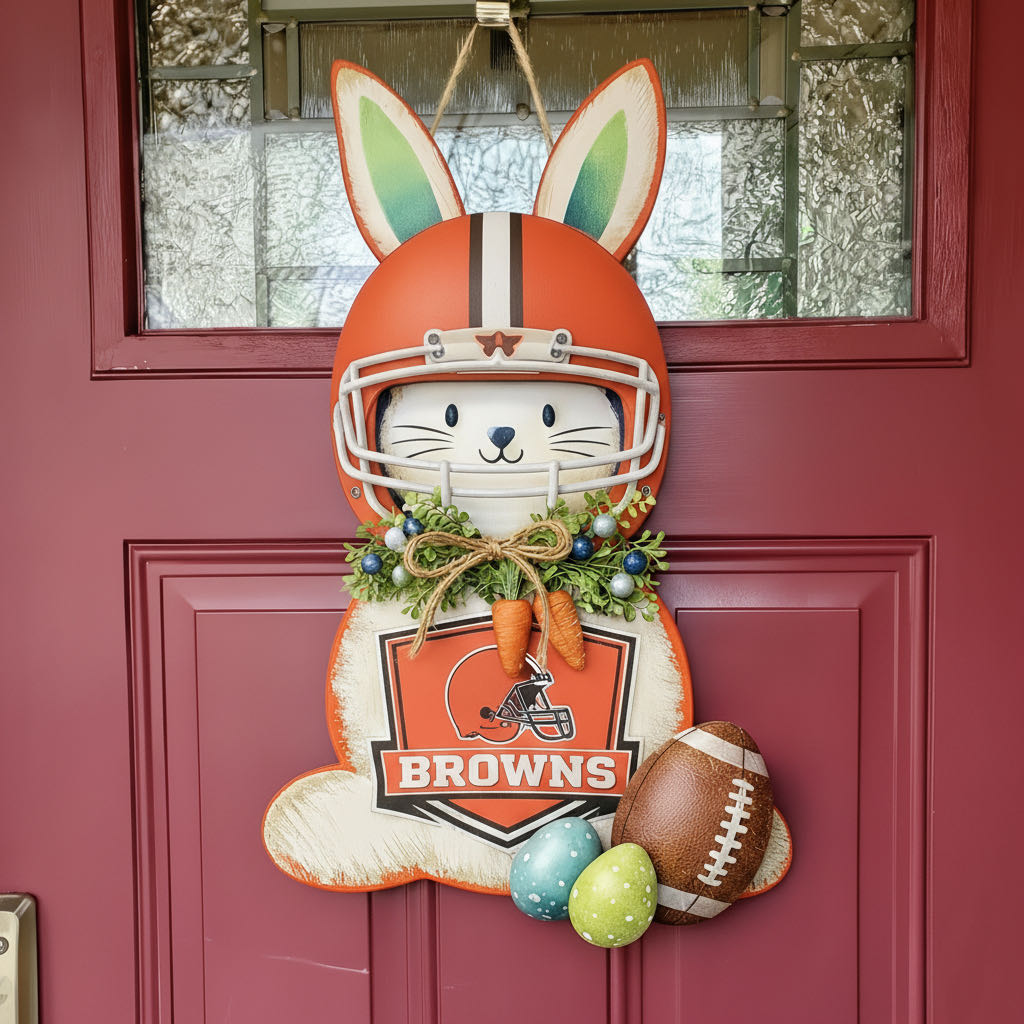 🐰🏈 Easter Football Bunny Door Hanger