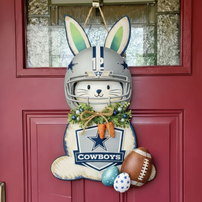 🐰🏈 Easter Football Bunny Door Hanger