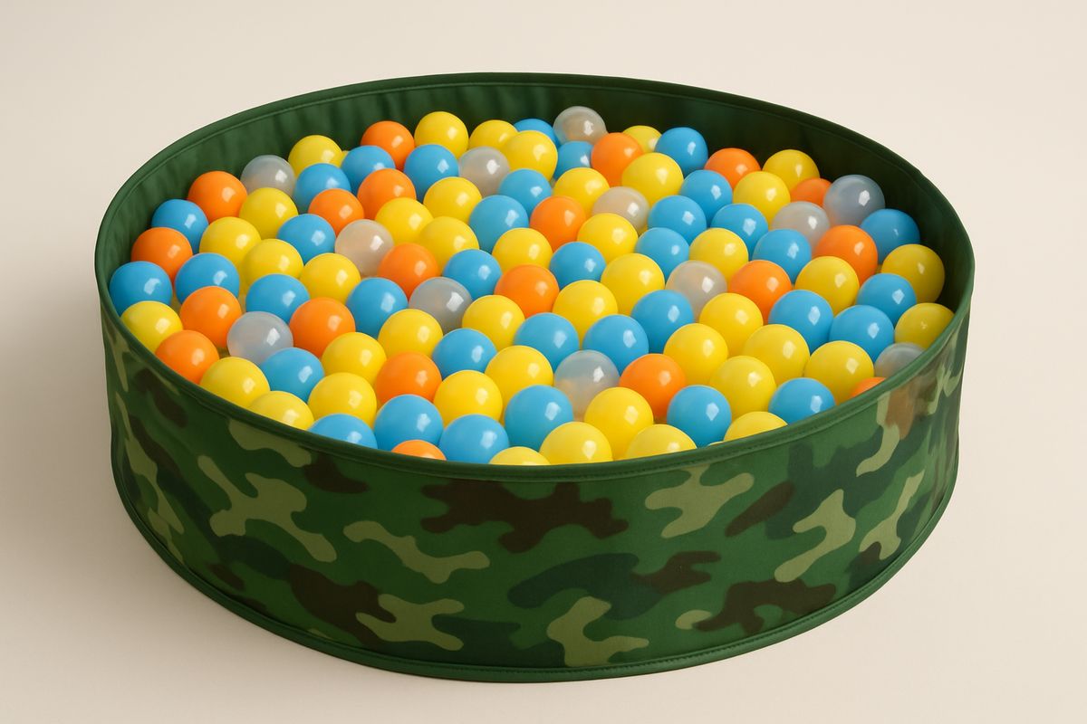 Lasten pallomeri camo-kuviolla PE-palloilla-Jardineterna