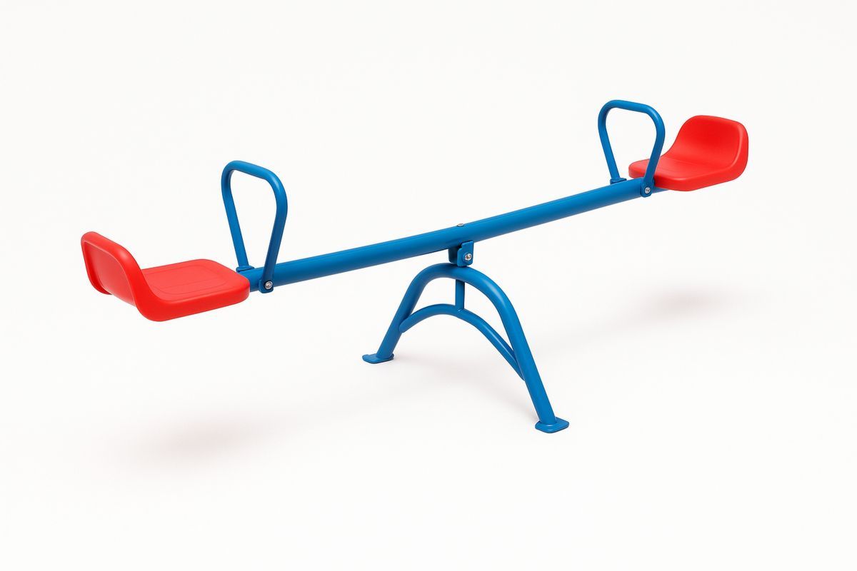 Lasten keinulauta, teräsrunko, 2 istuinta-Jardineterna