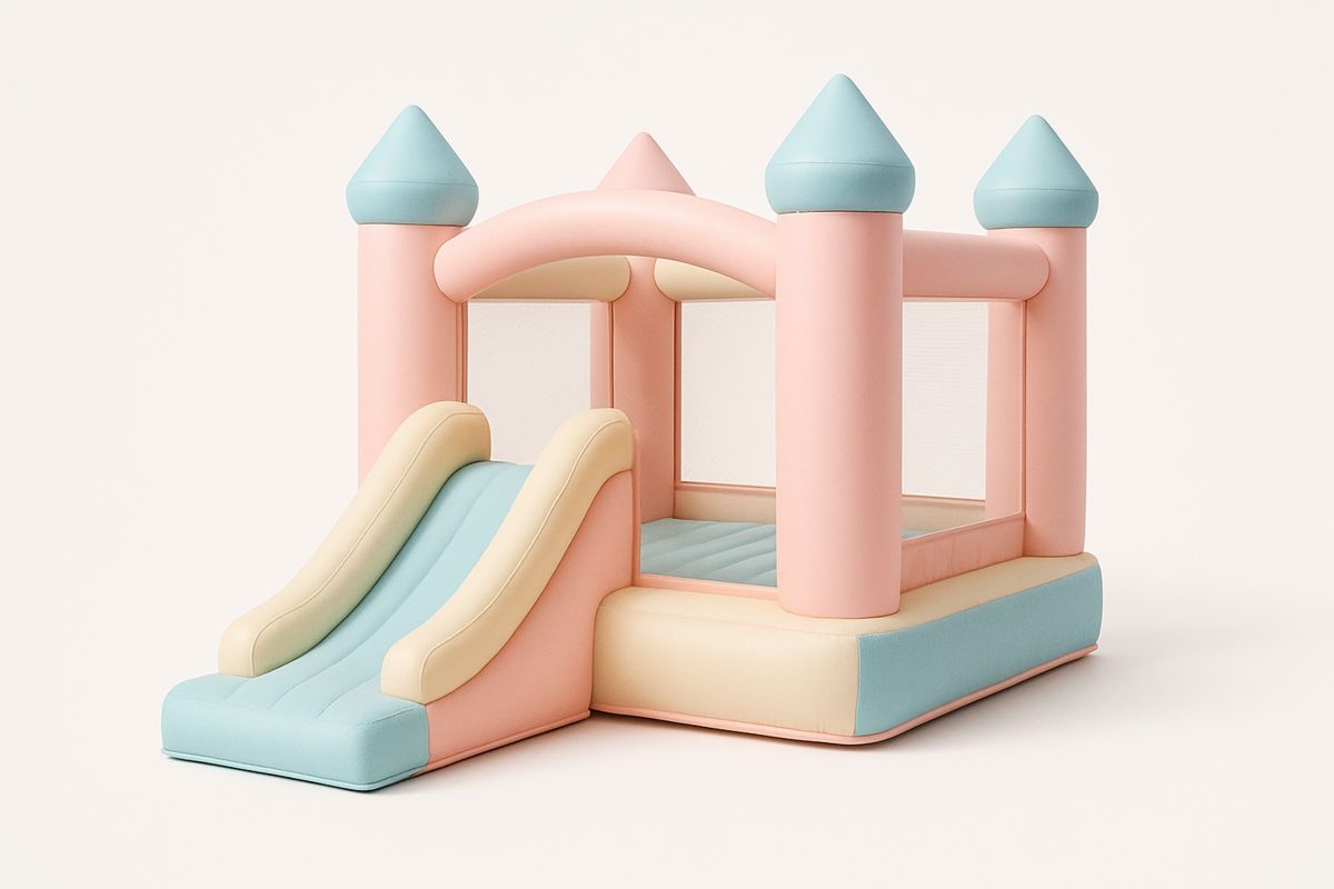 Lasten pomppulinna liukumäellä, PVC-pinnoitettu kangas, 3–10-vuotiaille-Jardineterna