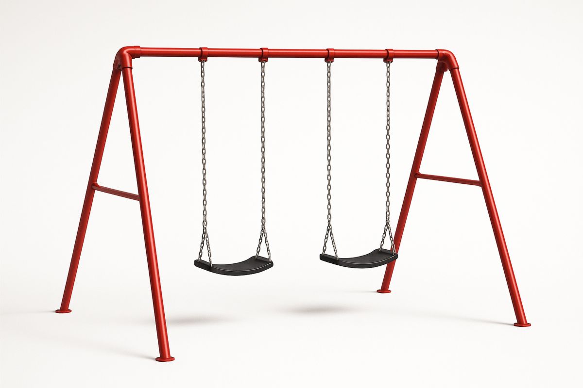 Metallinen Keinu Kahdelle, Punainen/Musta-Jardineterna