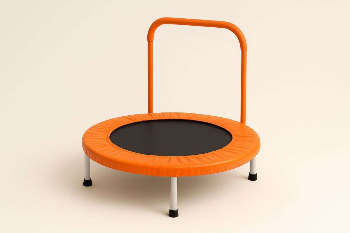 Lasten trampoliini oranssi pyöreä teräs/PU 100cm-Jardineterna