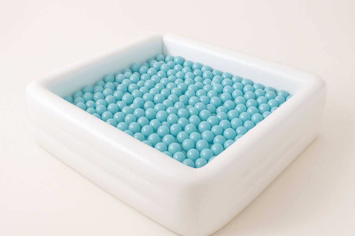 Lasten täytettävä leikkiallas PVC valkoinen/sininen-Jardineterna