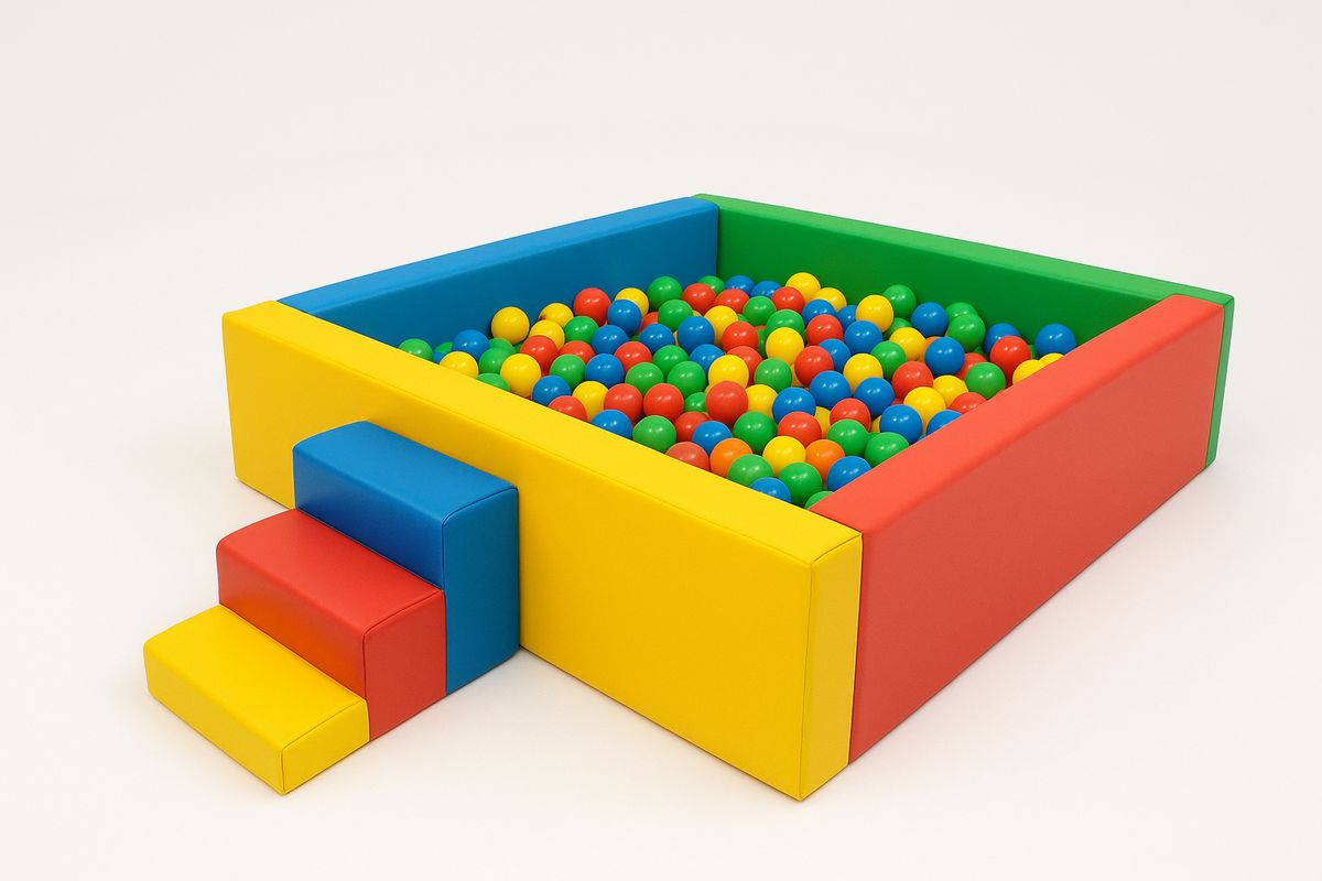 Lasten pallomeri setti monivärinen pehmeä 200x200cm-Jardineterna