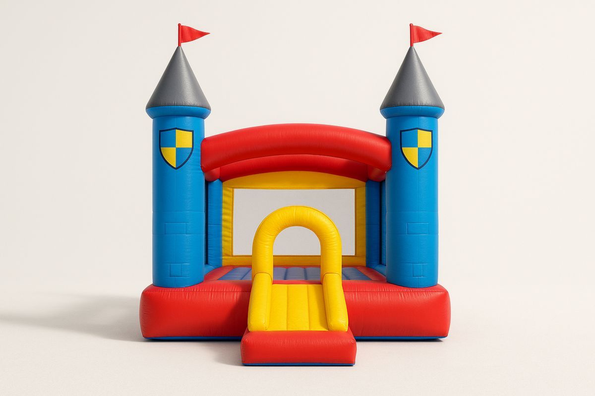 Lasten Ilmatäytteinen Pomppulinna Liukumäellä PVC 350x300x250 cm-Jardineterna