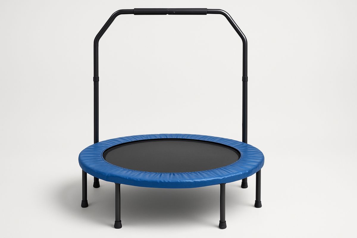 Sininen pyöreä kuntoilutrampoliini 100 cm teräsrungolla-Jardineterna