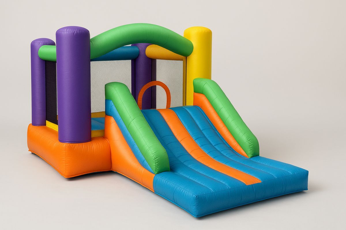 Lasten PVC Pomppulinna Liukumäellä, Monivärinen-Jardineterna