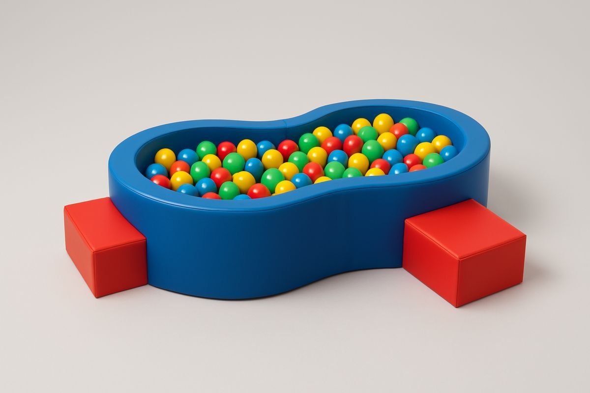 Lasten leikkipallomeri sininen muovinen 150 x 90 cm-Jardineterna