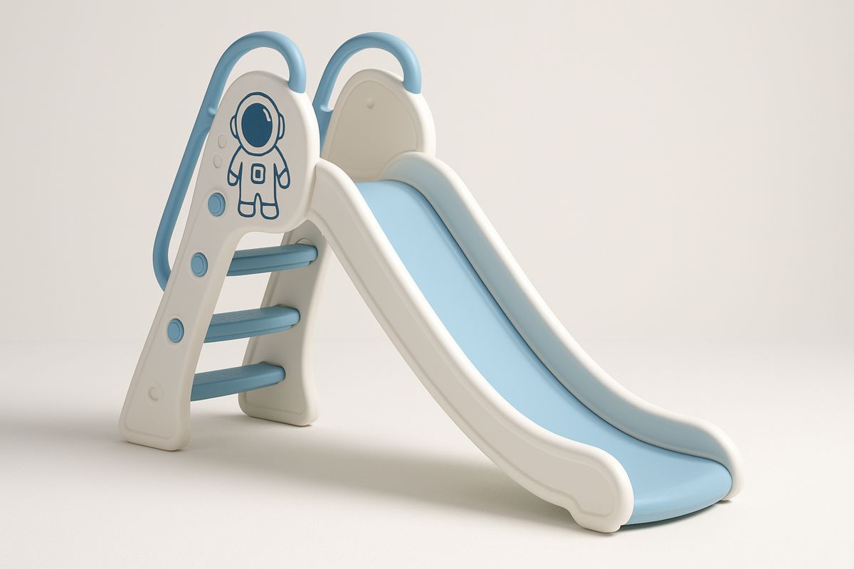 Muovinen Lasten Liukumäki 110x40x60 cm Sininen/Valkoinen-Jardineterna