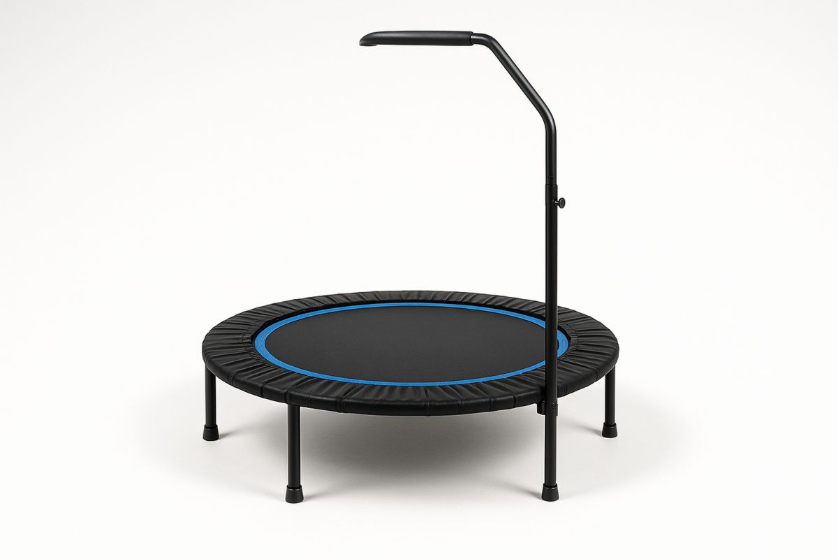 Trampoliini Pyöreä Musta/Sininen Metallirungolla-Jardineterna