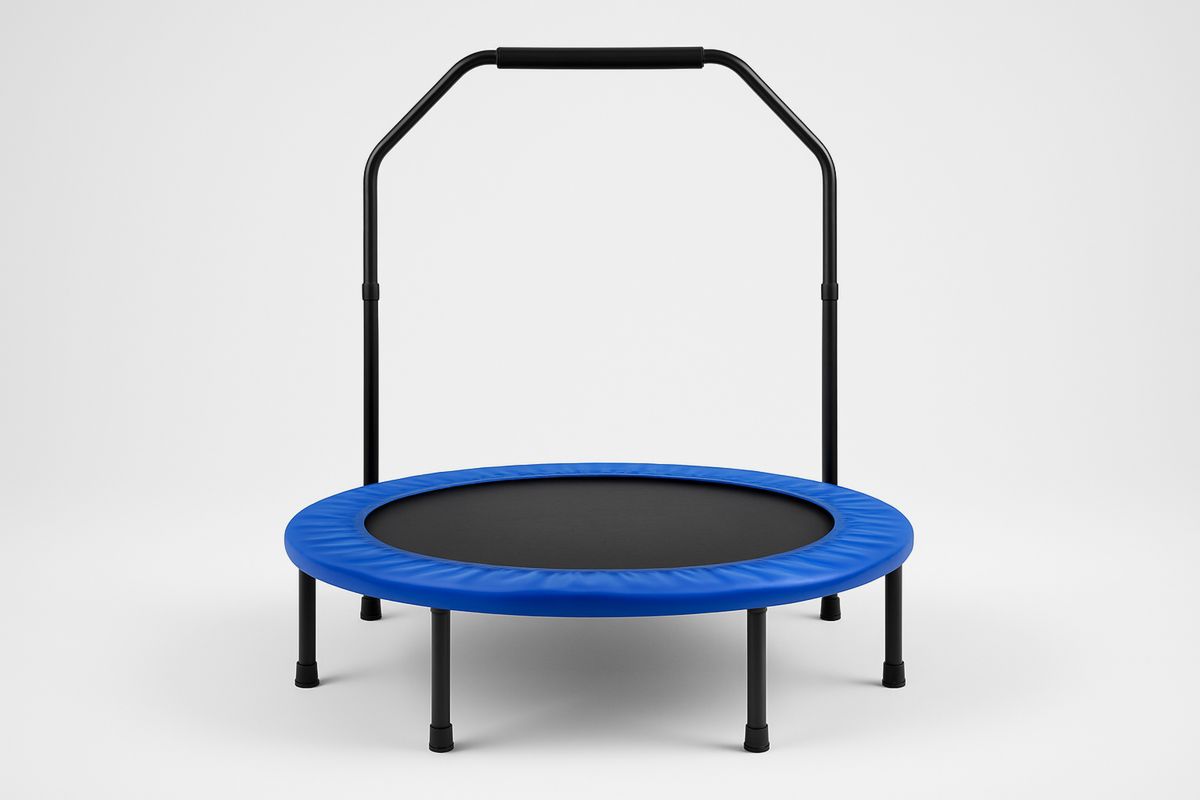 Teräs trampoliini käsikaiteella, sininen 100 cm-Jardineterna