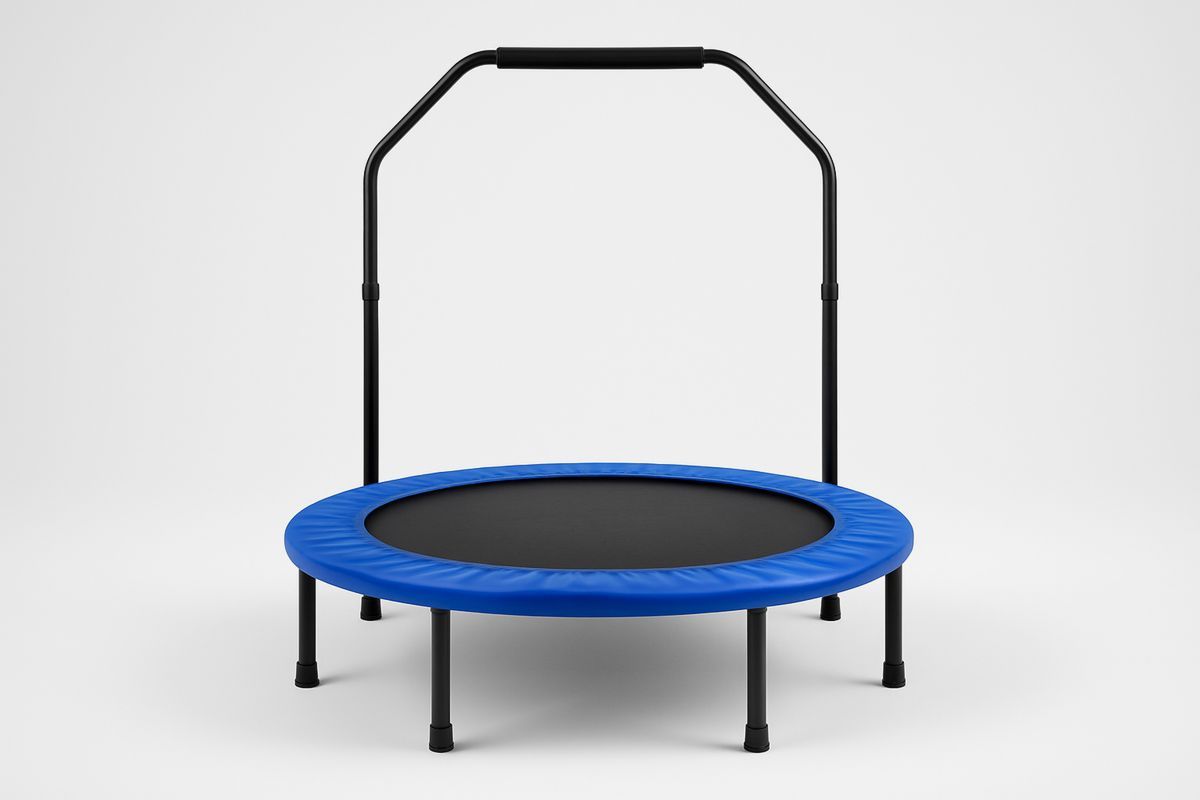 Teräs trampoliini käsikaiteella, sininen 100 cm-Jardineterna