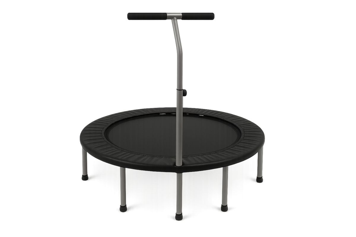 Musta Trampoliini Käsitangoilla Teräs Halkaisija 102 cm-Jardineterna