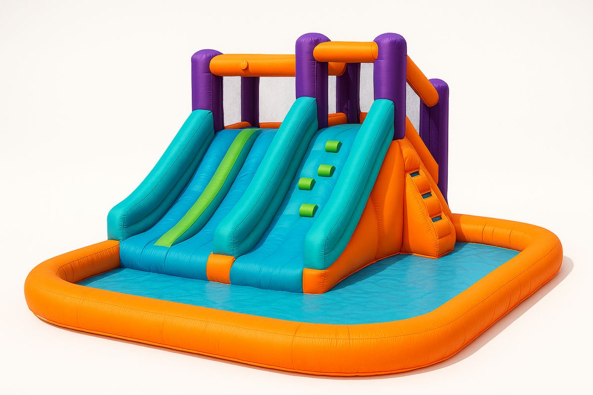 Lasten PVC Vesiliukumäki 300x280x210 cm Monivärinen-Jardineterna